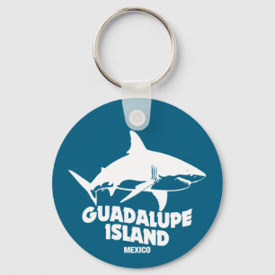 サメとスキューバダイビングGuadalupe島 キーホルダー