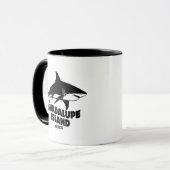 サメとスキューバダイビングGuadalupe島 マグカップ (正面左)