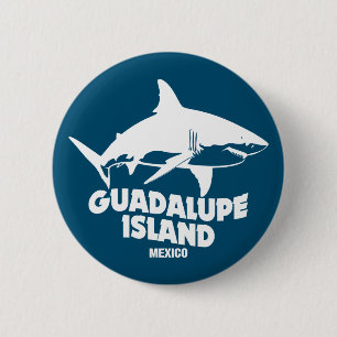 サメとスキューバダイビングGuadalupe島 缶バッジ