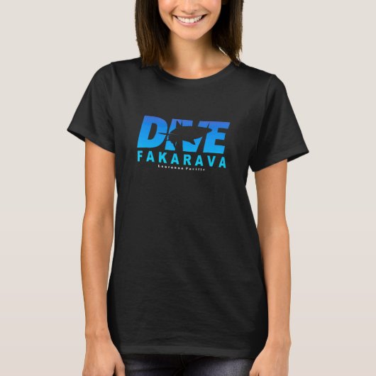 サメとダイビングするファカラヴァの驚くべきダイブ F Tシャツ (正面)
