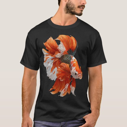 サメとヒトデの可愛い海の生き物 Tシャツ (正面)