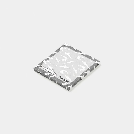 サメとフックパターン ポストイット (アングル)