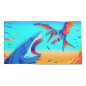 サメと恐竜 枕カバー (裏面)