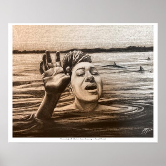 サメと泳ぐ，スケッチバイレイチェル・ドレーザル ポスター (正面)