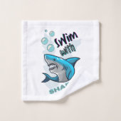 サメと泳ぐ バスタオルセット (ウォッシュタオル)