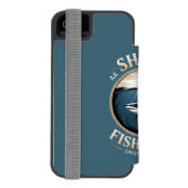 サメと漁師 INCIPIO iPhoneウォレットケース (フォリオ裏面)