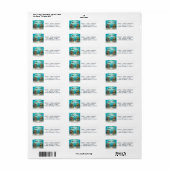 サメと魚水中競技水彩水槽結婚の ラベル (フルシート)