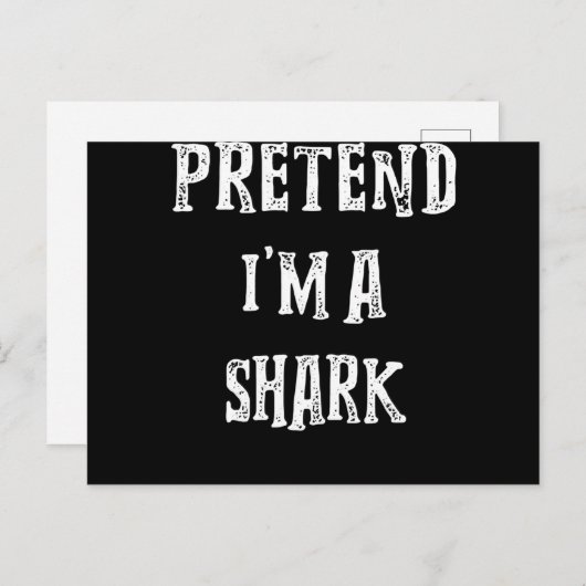 サメにかわいいギフトをふりまく シーズンポストカード (正面/裏面)