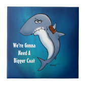 サメにはもっと大きなコートの漫画がおもしろい必要 タイル (正面)