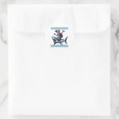 サメに乗る少年骸骨 バックトゥスクール ラウンドシール (バッグ)