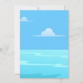 サメに最適な誕生日招待状カード (裏面)