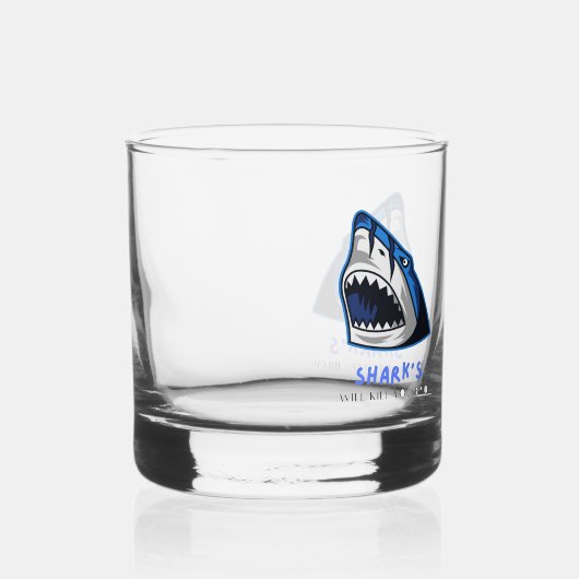サメに殺される仲間…おもしろい引用文 ウイスキーグラス (右)