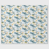 サメに潜る可愛い海 ラッピングペーパー (フラット)