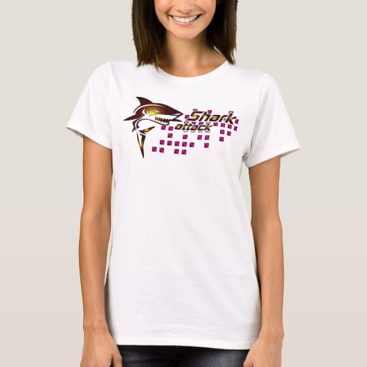 サメに襲われる女性Tシャツ Tシャツ (正面)