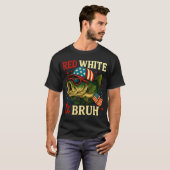 サメのあご アメリカ国旗 Tシャツ (正面フル)