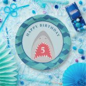 サメのお誕生日パーティー ペーパープレート (パーティー)