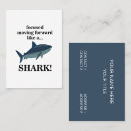 サメのように前進することに焦点を合わせたサメ 名刺