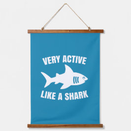 サメのように非常に活発である 吊り下げ型タペストリー