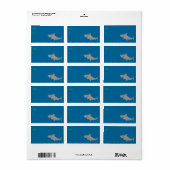 サメのギフトラベル ラベル (フルシート)