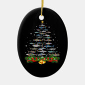 サメのクリスマスツリーサメ愛好家が男性に贈り物 セラミックオーナメント (正面)