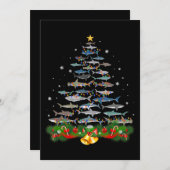 サメのクリスマスツリーサメ愛好家が男性に贈り物 セーブザデート (正面/裏面)