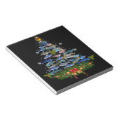 サメのクリスマスツリーサメ愛好家の男性の女性のギフト ノートパッド (アングル)