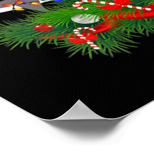 サメのクリスマスツリーサメ愛好家の男性の女性のギフト ポスター (角)