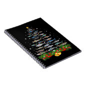 サメのクリスマスツリーサメ愛好家ギフト ノートブック (右側)