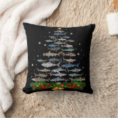 サメのクリスマスツリー、サメ愛好家の贈り物 クッション (ブランケット)