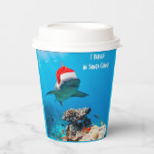サメのクリスマス ペーパーカップ (正面)