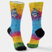 サメのクルーソックス ソックス (傾斜あり)