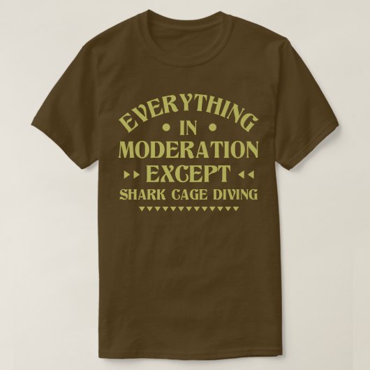 サメのケージダイビングFを除く節度のすべてのもの Tシャツ (デザイン正面)