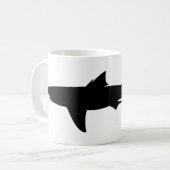 サメのシルエット コーヒーマグカップ (正面左)