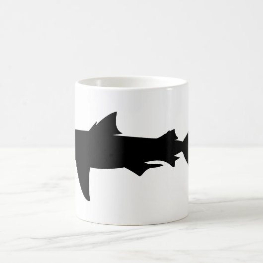 サメのシルエット コーヒーマグカップ (中央)