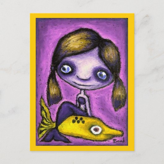 サメのタクシーの人魚 ポストカード (正面)