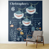 サメのテーマのDIY年齢アンダーザシー子供 タペストリー (インサイチュ)