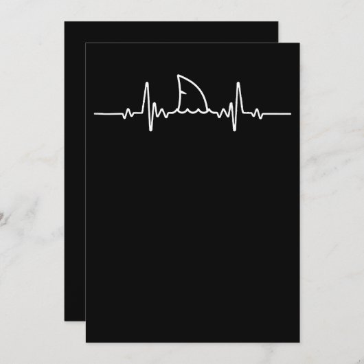 サメのハートビートサメ愛好家フィン海動物 シーズンカード (正面/裏面)