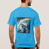 サメのバンプと咬傷メンズTシャツ Tシャツ (裏面)