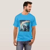 サメのバンプと咬傷メンズTシャツ Tシャツ (正面フル)