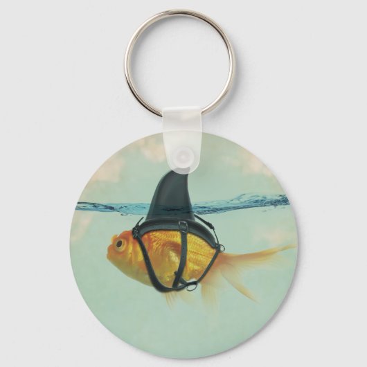 サメのヒレを持つ金魚 キーホルダー (正面)