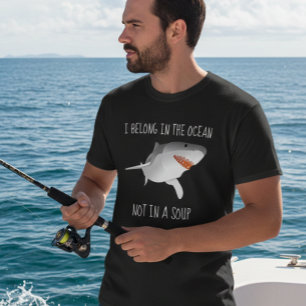サメのヒレを料理に使うのはやめよう 海に返して Tシャツ