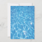 サメのプールパーティの誕生日ケーキ 招待状 (裏面)