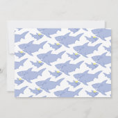 サメのベビーシャワー 男女兼用 招待状 (裏面)