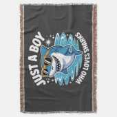 サメのユーモア名言 スローブランケット (正面縦)