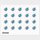 サメのロゴTシャツ スクエアシール (シート)