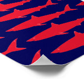 サメの世界地図 ポスター (角)