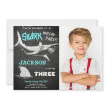 サメの写真招待状