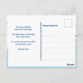 サメの写真 子供の誕生日発表 ポストカード (裏面)