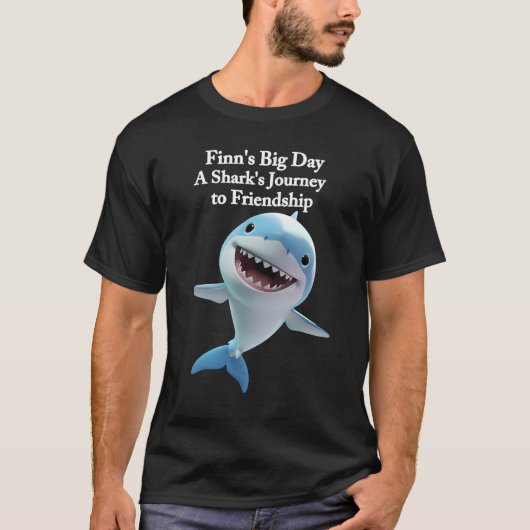 サメの友情 ビーチバケーション デザイン Tシャツ (正面)