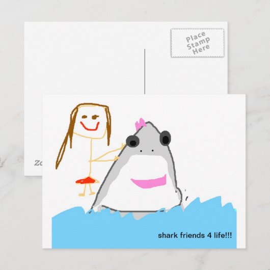 サメの友達 ポストカード (正面/裏面)